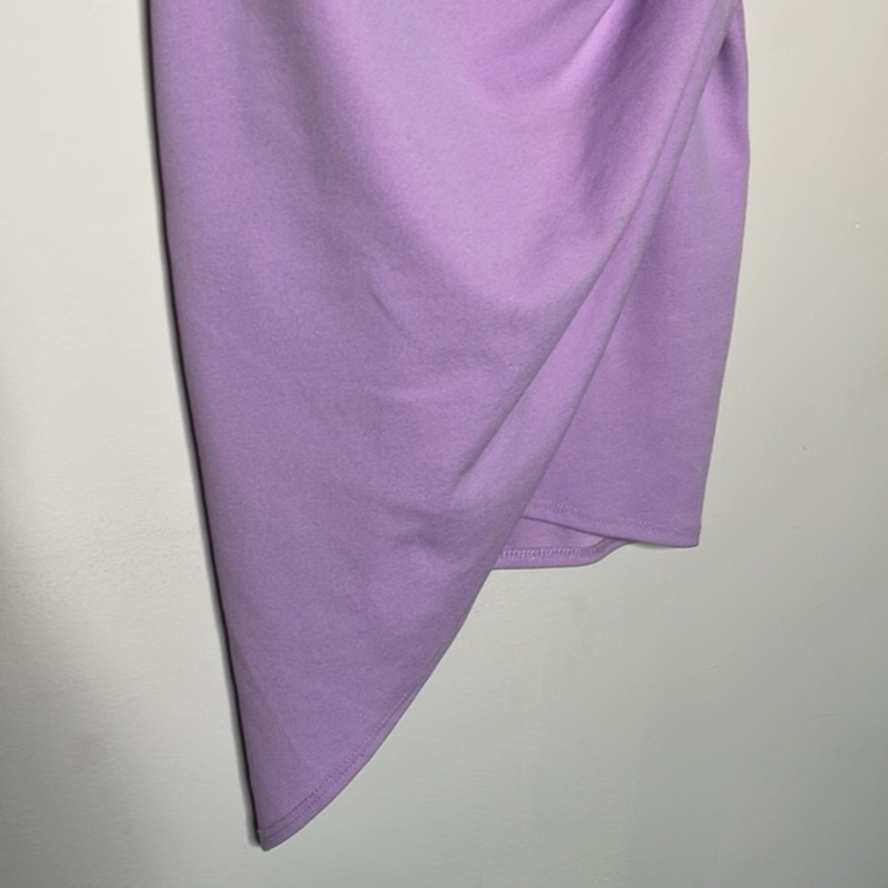 Blue Blush Strapless Purple Wrap Cocktail Dress - Picture 5 of 6